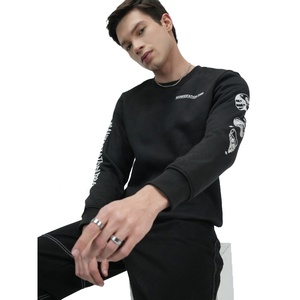 Haute qualité hiver hommes tricoté 100% coton polaire surdimensionné col rond sweats à capuche OEM Logo personnalisé coupe-vent - Product Image 1