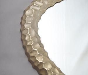 Oval Metal Wall <b>Mirror</b> with Textured Frame Modern Decorative <b>Mirror</b> for Living Room Bedroom - Product Image 5