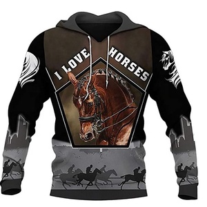 Sweat-shirt unisexe à capuche tendance, motif animal Loup Chasseur Tatouage, impression 3D par sublimation, camouflage, 100% coton molletonné, hiver, dernière collection - Product Image 4
