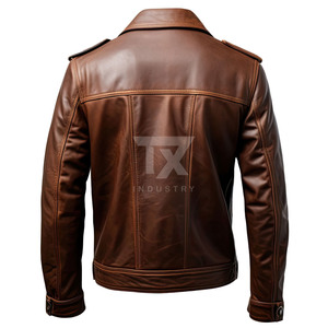 Chaqueta Delgada de Lona y Cuero Casual de Invierno para Hombre con Logotipo Frontal, Diseño Transpirable y Resistente al Viento, Prenda de Moda para Exteriores de Alta Calidad - Product Image 2