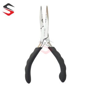 Mini Stainless Steel Fishing Plier Curved Line Cutter <b>Hook</b> Remover Forceps Matt Finish With Grip OEM Quality Anglers <b>Tool</b> OEM - Product Image 1