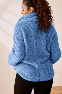 Veste en polaire Sherpa imperméable d'hiver de haute qualité OEM pour hommes et femmes, logo personnalisé, surdimensionnée, en cachemire, chenille, polyester - Product Image 6