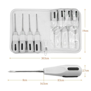 Juego de 8 Elevadores Dentales Manuales de Acero Inoxidable con Empuñadura Ergonómica, Kit de Instrumentos Quirúrgicos para Cirugía Oral en Clínicas - Product Image 3