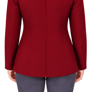 Chaqueta de equitación color coral rojo para mujer, corte ajustado, blazer profesional para competición ecuestre, abrigo personalizado al por mayor - Product Image 6