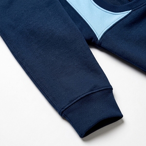 Custom Front Logo 350gsm <b>Lined</b> 100% Polyester <b>Fleece</b> O-Neck Regular Fit Windproof Breathable <b>Sweatshirt</b> Plain Dyed Spring Men - Product Image 3