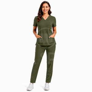 Wholesale Nurse <b>Scrub</b> Suit Hospital Uniform Medical Apparel Quick Dry Stretch Fabric Custom Healthcare <b>Scrubs</b> Bulk Order USA - Product Image 2