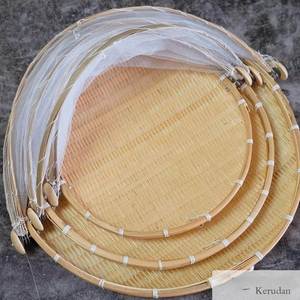 Couvre-plat en bambou tressé fait main du Vietnam, panier naturel pour la cuisine, la table à manger, le service du pain et des fruits, et la décoration intérieure - Product Image 1