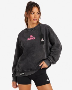 Sudadera Oversize Casual de Mujer con Efecto Ácido, Cuello Redondo, Estilo Vintage, Forro Polar Lavado, Manga Larga, Cómoda, Top de Streetwear - Product Image 2