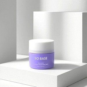 [ECOSMEC] SO BASE Collagen No Wash Cream Mask Pack with Fresh Grinder Container Day & Night Hydrating Face Mask - Product Image 3