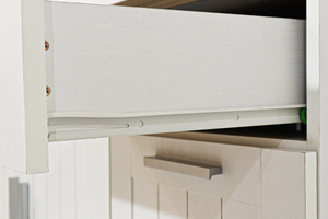 Mueble de Cocina Moderno Essence K411(L) en Roble Blanco + Aglomerado de Nogal, Tableros MDF, Cubierta de Melamina PU Laminada, Cajones - Product Image 4