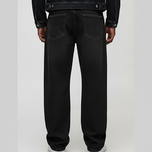 High Quality Custom Made Vintage Washed Baggy Fit Denim <b>Pants</b> For Men Casual Wear Heavyweight Straight Leg Jeans <b>Pants</b> - Product Image 3