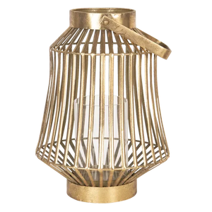Farol de Metal Dorado Antiguo Hecho a Mano, en Oferta, para Decoración del Hogar en Navidad, con Elegantes Portavelas y Frascos - Product Image 2