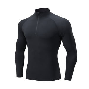 Camiseta de Compresión de Manga Larga Negra para Hombre, Corte Ajustado, Capa Base Deportiva - Product Image 3