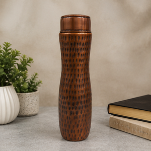 Bouteille d'eau de luxe en cuivre pur écologique avec poignée design sablier, idéale pour la maison, les voyages et les fêtes - Product Image 4