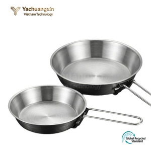 Sartén de Acero Inoxidable 304 para Acampar al Aire Libre, con Mango Plegable, para Comida Infantil, para Huevos Fritos - Product Image 4