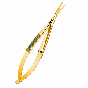 Ciseaux à broder courbes en acier inoxydable pour sourcils, couture, travaux manuels, bricolage, beauté et toilettage, pour droitiers - Product Image 1