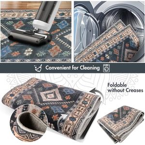 Set di 4 Tappeti da Cucina Boho, Runner e Tappetini Floreali Antiscivolo, Tappeto Imbottito Lavabile Stile Fattoria - Product Image 5