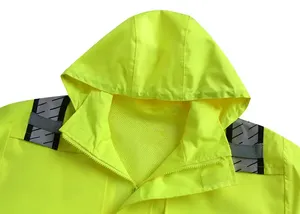 Chaqueta Cortavientos con Capucha y Cierre de Seguridad Personalizable Unisex, Ligera, Impermeable, Duradera, de Poliéster/Algodón, para Uso en Exteriores en Invierno - Product Image 5