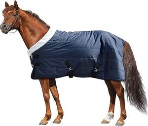 Couverture de pluie pour cheval 1200 Deniers (imperméable, respirante et coupe-vent) – Couverture d'extérieur respirante pour cheval - Product Image 1