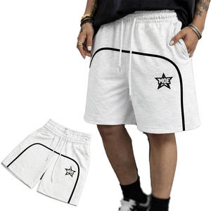 Shorts d'été décontractés unisexes personnalisés en gros, avec double ceinture élastique et cordon de serrage, style streetwear, fabricant OEM - Product Image 5