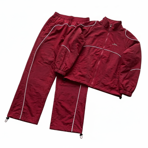 Ensemble de survêtement 2 pièces pour homme 2026 : short et veste de jogging personnalisés en mélange de coton écologique à séchage rapide, avec fermeture éclair, en polyester - Product Image 6