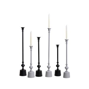 Porte-bougie de luxe pour la décoration de la maison, qualité supérieure, finition noire, support de bougie décoratif en aluminium coulé, fait main, personnalisé - Product Image 5