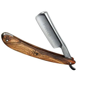 Rasoir droit de barbier en acier inoxydable pour l'épilation, avec lames - Product Image 6