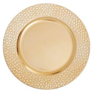Plato de cobre martillado redondo para decoración de mesas en bodas y eventos, y vajilla para hoteles y restaurantes. - Product Image 3