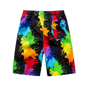 <b>Men's</b> Colorful Paint Splash Print Board Shorts Quick Dry Drawstring Casual Swim <b>Trunks</b> - Product Image 2