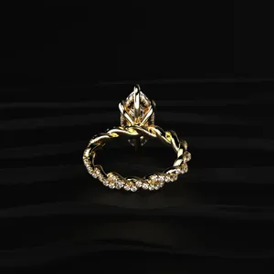 Anillo de Diamantes con Diamantes Naturales para Mujer, Colección con Certificado IGI, Compre Directamente de un Proveedor Indio de Confianza - Product Image 3
