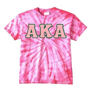 Camiseta Rosa Tie-Dye con Letras Verdes, de Algodón, Casual, de Moda, Manga Corta, Unisex, Cómoda, Estilo Griego, con Cuentas, para Verano - Product Image 1