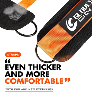 สายรัดข้อเท้าแบบคลาสสิก ผลิตจากผ้าฝ้ายเนโอพรีนอย่างดี พร้อมแผ่นรองรับแรงกระแทก ตัวล็อคแบบวงแหวนคู่ ป้องกันอย่างมืออาชีพ เหมาะสำหรับการออกกำลังกายในยิม - Product Image 3