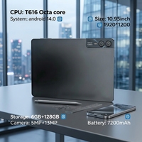 Tablet Android 14 4G LTE 10,95 Inci F11 GPS 6GB+128GB Kamera 5MP+13MP Baterai 7200mAh YPORANGECHENG Tablet Bisnis OEM ODM