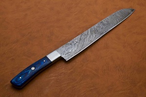 Ensemble de couteau de chef en acier damas fait à la main écologique couperet personnalisé de haute qualité couverture manche en bois Pakka Logo personnalisé efficace - Product Image 3