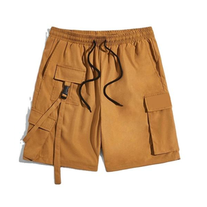 กางเกงขาสั้นคาร์โก้ผ้าฝ้ายผสมสแปนเด็กซ์เอวกลางลำลองแบบมีเชือกผูก  โลโก้ด้านหน้า  เป็นมิตรกับสิ่งแวดล้อม สำหรับผู้ชาย - Product Image 1