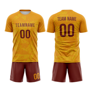 Custom Heat-Transfer Printed Soccer Jersey Set Men's Adult Short Sleeve Breathable Anti-Bacterial Quick Dry Summer Team <b>Name</b> - Product Image 6