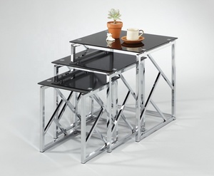 โต๊ะวางของทำจากแก้วที่ใช้งานได้จริงและหรูหราสำหรับพื้นที่นั่งเล่นขนาดเล็กสำหรับบาร์บ้านหรือเฟอร์นิเจอร์โรงแรม - Product Image 2