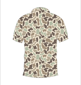 Polo pour homme camouflage désertique beige marron à manches courtes, t-shirt de golf décontracté imprimé - Product Image 2
