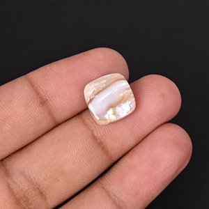 Perle naturelle de nacre 5,40 carats, forme coussin de 12 mm, Shilpi Impex, pierre précieuse en vrac pour la fabrication de bijoux - Product Image 2