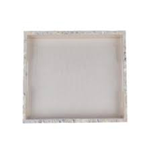 Handmade White Mother Of Pearl Inlay Decorative Serving Tray For <b>Coffee</b> <b>Table</b> And Home Decor Luxury Mop <b>Rectangle</b> Square Tray - Product Image 1