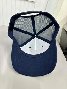 Wholesale Hand 3D Embroidered 5-Panel Polyester Unisex Trucker Caps Custom Logo Outdoor Comfortable Structured Cap Vietnam OEM - Product Image 4
