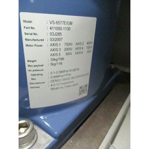 Brazo Robótico de 6 Ejes Denso VS-6577E/GM con 410200-0530 - Equipo y Piezas de Semiconductores de Confianza de Marca Global - Product Image 5