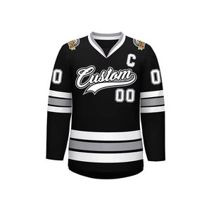Maillot de hockey sur glace imprimé de qualité supérieure, vêtements de sport, nouveauté très demandée, qualité supérieure, nom d'équipe personnalisé, 100 % polyester, prix bas - Product Image 1