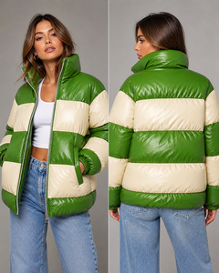 Custom Manufacturer Puffer Women Jacket Winter Hooded <b>Bubble</b> <b>Coat</b> Thick Extremely Warm Down Two Tone Color Jacket Bulk Supply - Product Image 3