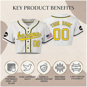 Maillot de baseball court personnalisé pour femme à col en V – Nom d'équipe, numéro, logo, motif graphique – 100 % polyester respirant et anti-humidité - Product Image 2