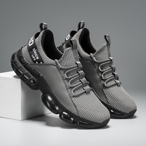 Chaussures de course tendance pour hommes, avec empeigne en maille respirante, classiques à lacets, polyvalentes, légères, nouvelles, grandes tailles, chaussures de sport pour hommes - Product Image 1