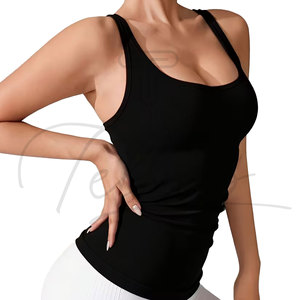 Débardeurs courts pour femmes en coton respirant de qualité supérieure, sans manches, t-shirts courts, débardeurs pour femmes - Product Image 5