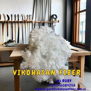 3D HCS White Hollow Conjugated Siliconized Polyester Staple Fiber Grade Vikohasan Manufacturer GRS OEKO-<b>TEX</b> Certified Fiber - Product Image 6
