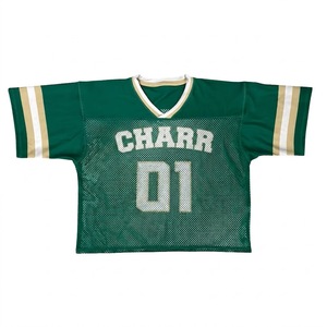 เสื้อฟุตบอลอเมริกันตาข่ายแบบสั่งทำพิเศษสำหรับผู้ชาย คอวี แขนสั้น ระบายอากาศได้ดี สำหรับผู้ใหญ่ทั้งชายและหญิง พิมพ์ลายแบบซับลิเมชั่นพร้อมหมายเลขสั่งทำ - Product Image 3