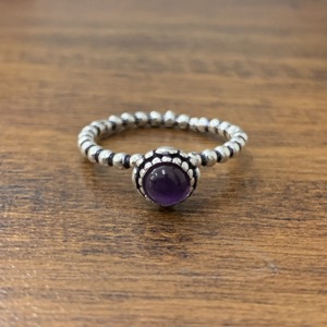Élégante bague cocktail en améthyste et moissanite, bague en argent sterling 925, bijou raffiné, cadeau pour elle - Product Image 1